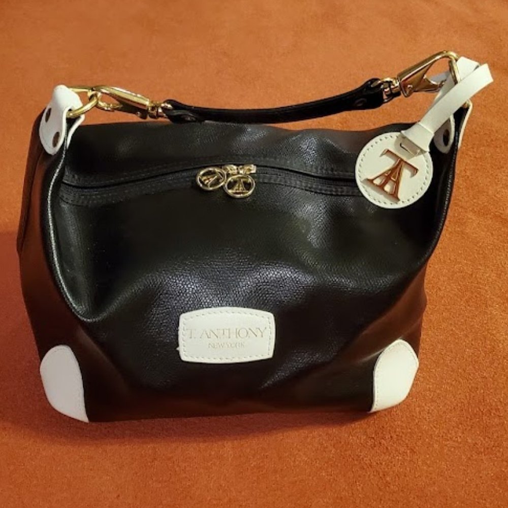 NEW T. Anthony Vegan Leather Hobo Handbag 9"x7"